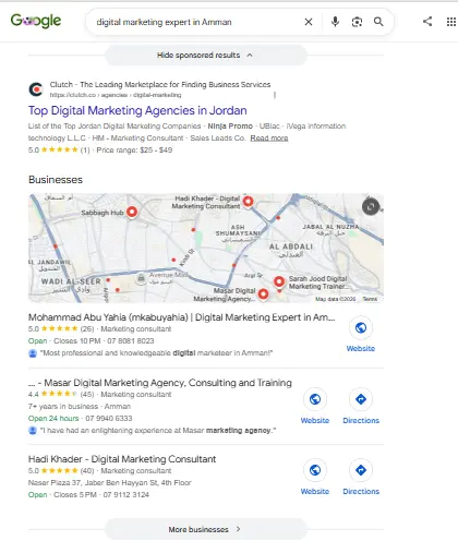 Google Search search result showing Mohammad Abu Yahia ranked #1